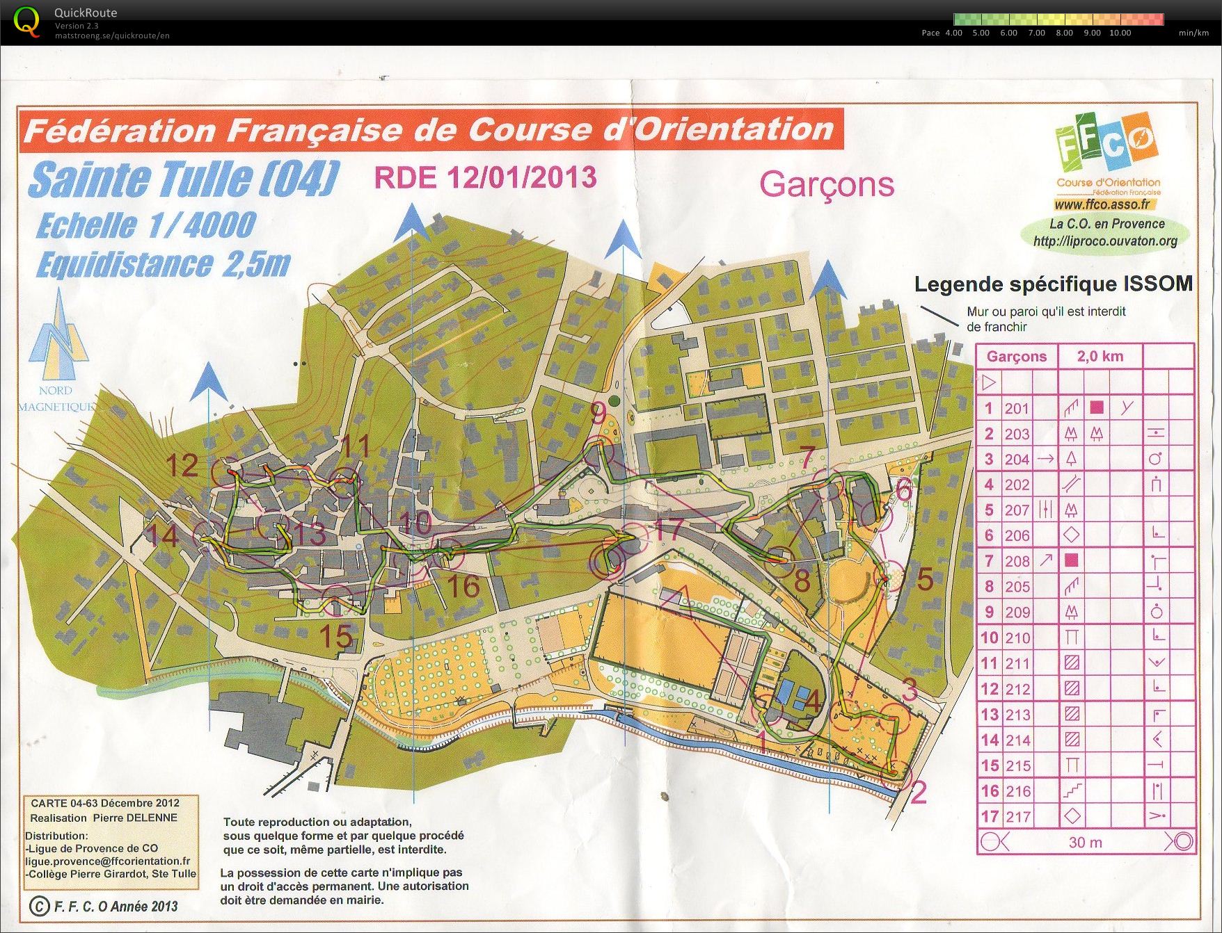 Week-end RDE -> Sprint Ste Tulle (2013-01-12)