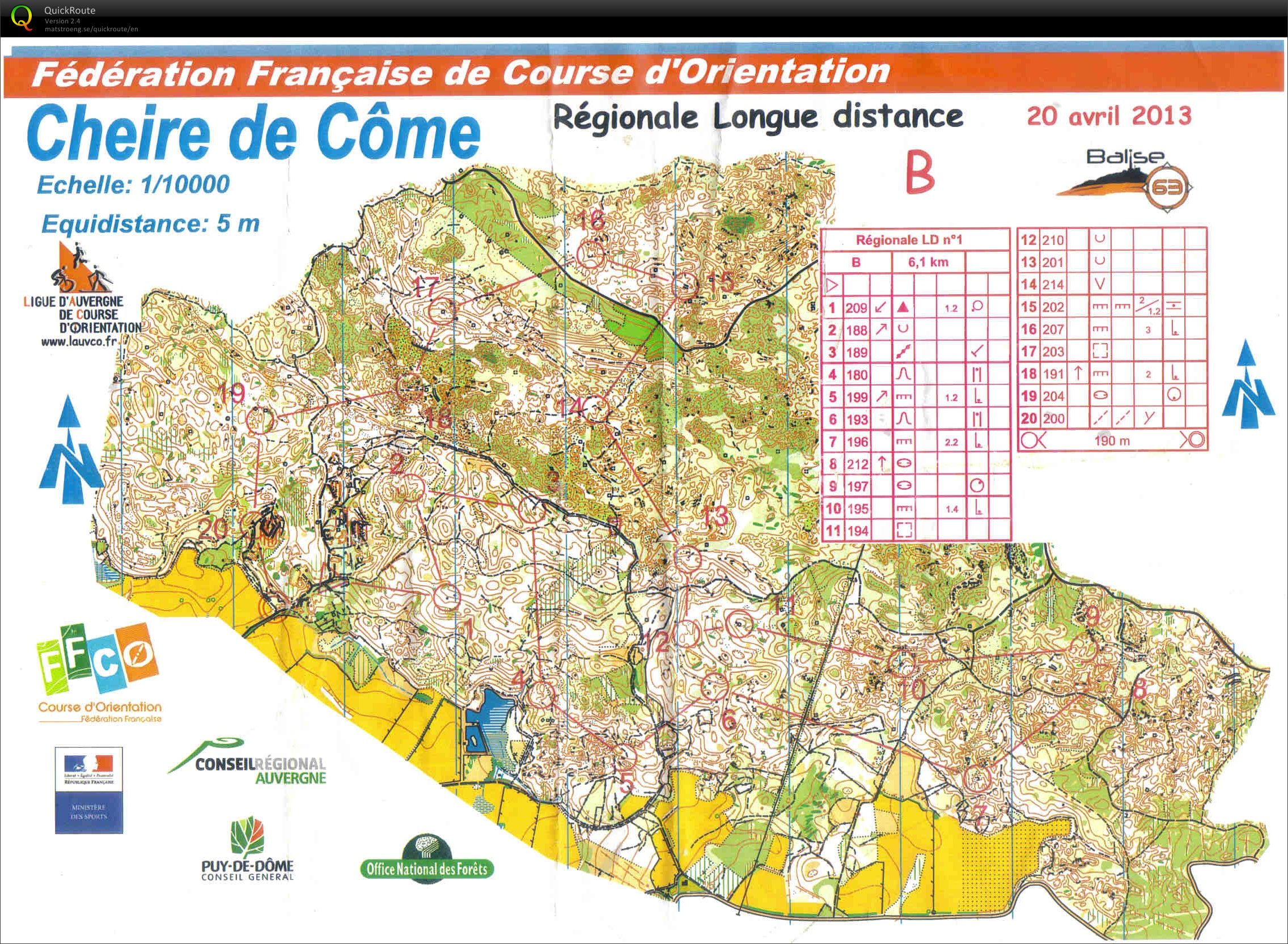 Course CN LD Auvergne (20.04.2013)