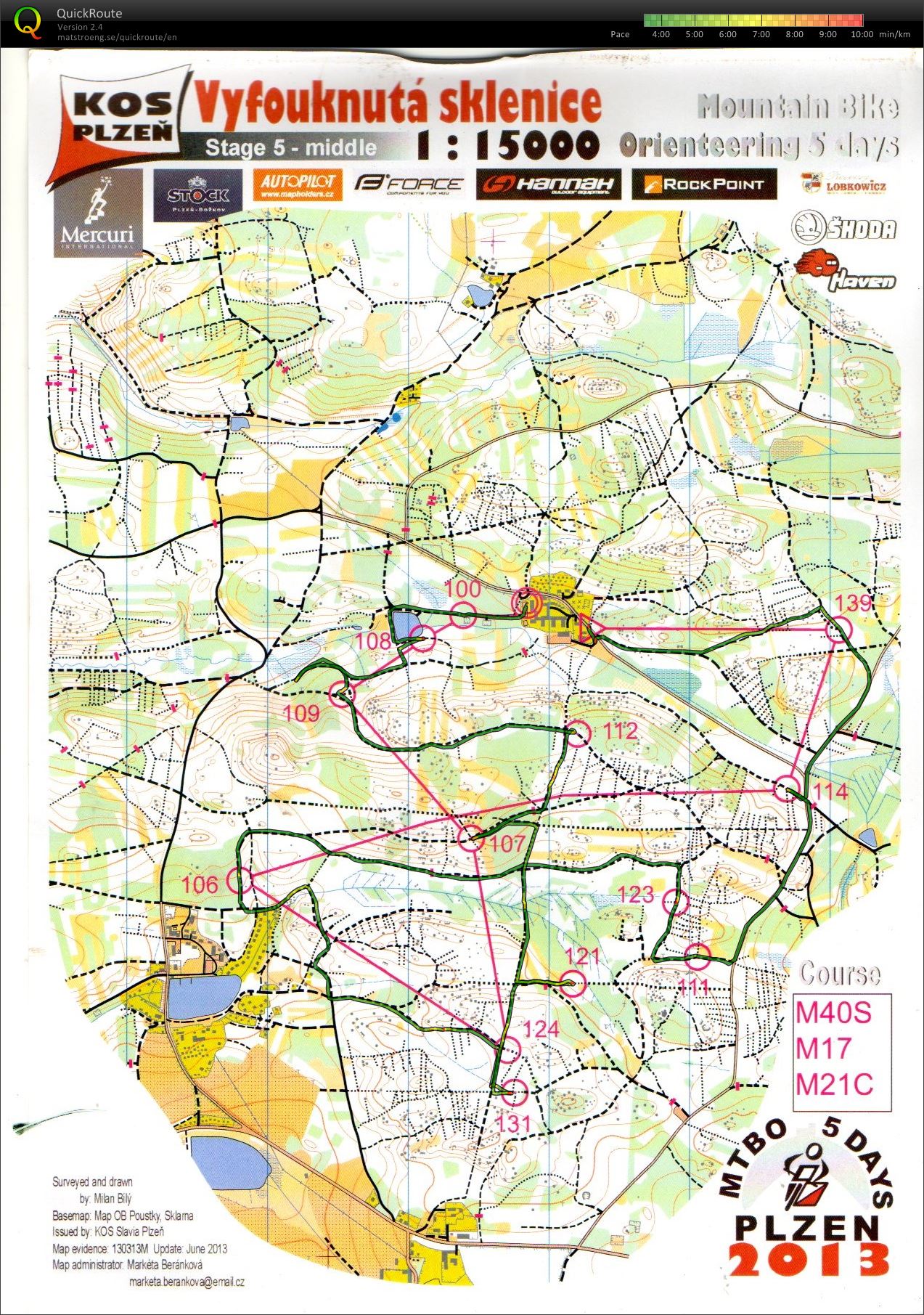 Etape 5 - MTBO 5 days Plzen - (07.07.2013)