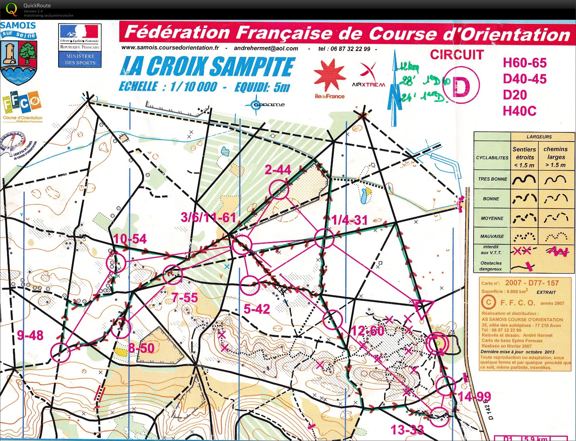 Nationale 2 VTT'O Fontainebleau (10/11/2013)