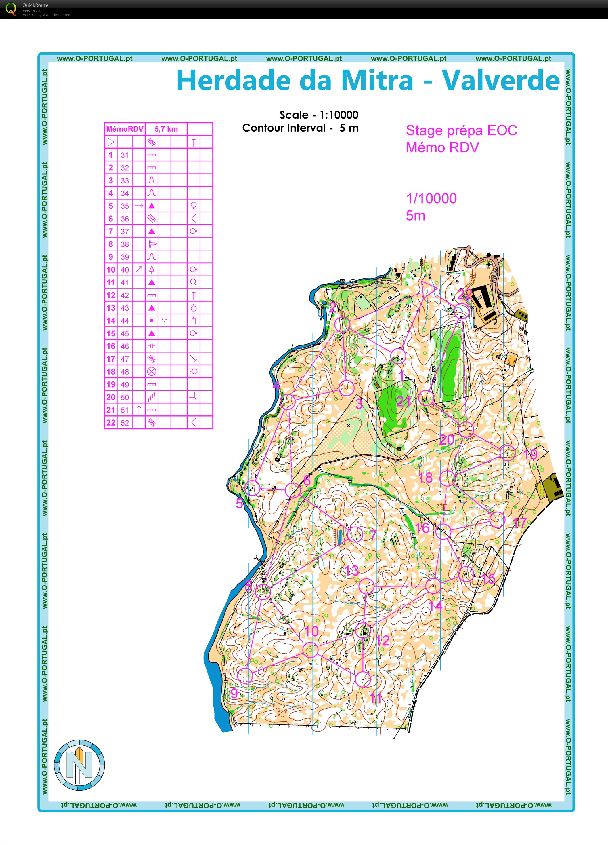 Prépa EOC Portugal // Mémo RDV (5) (16.03.2014)