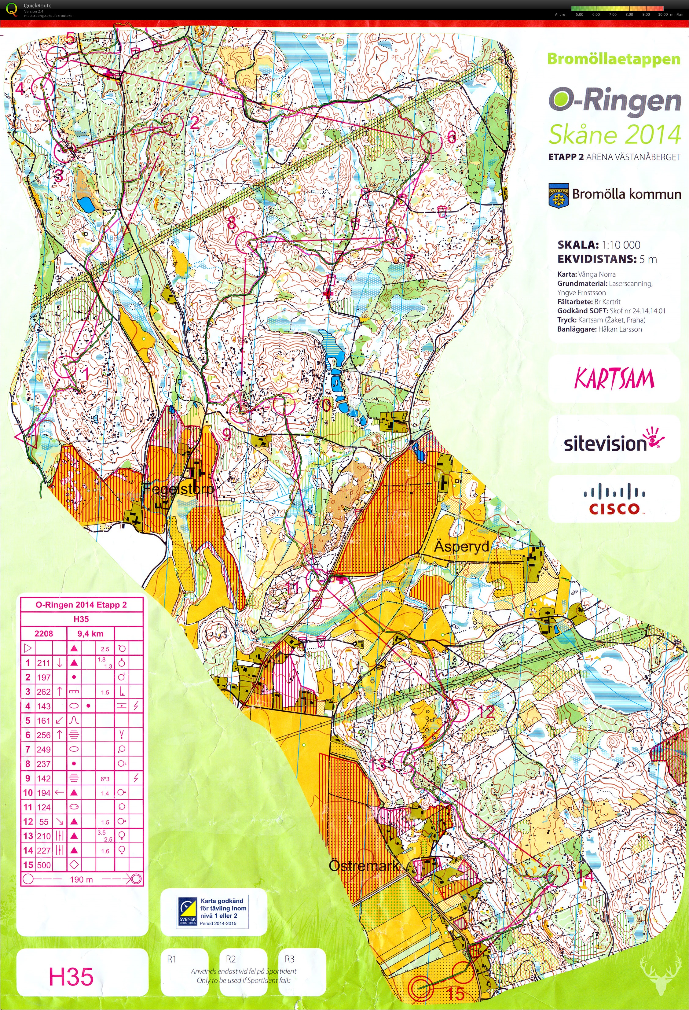 O-Ringen Skåne 2014 // E2 (21-07-2014)