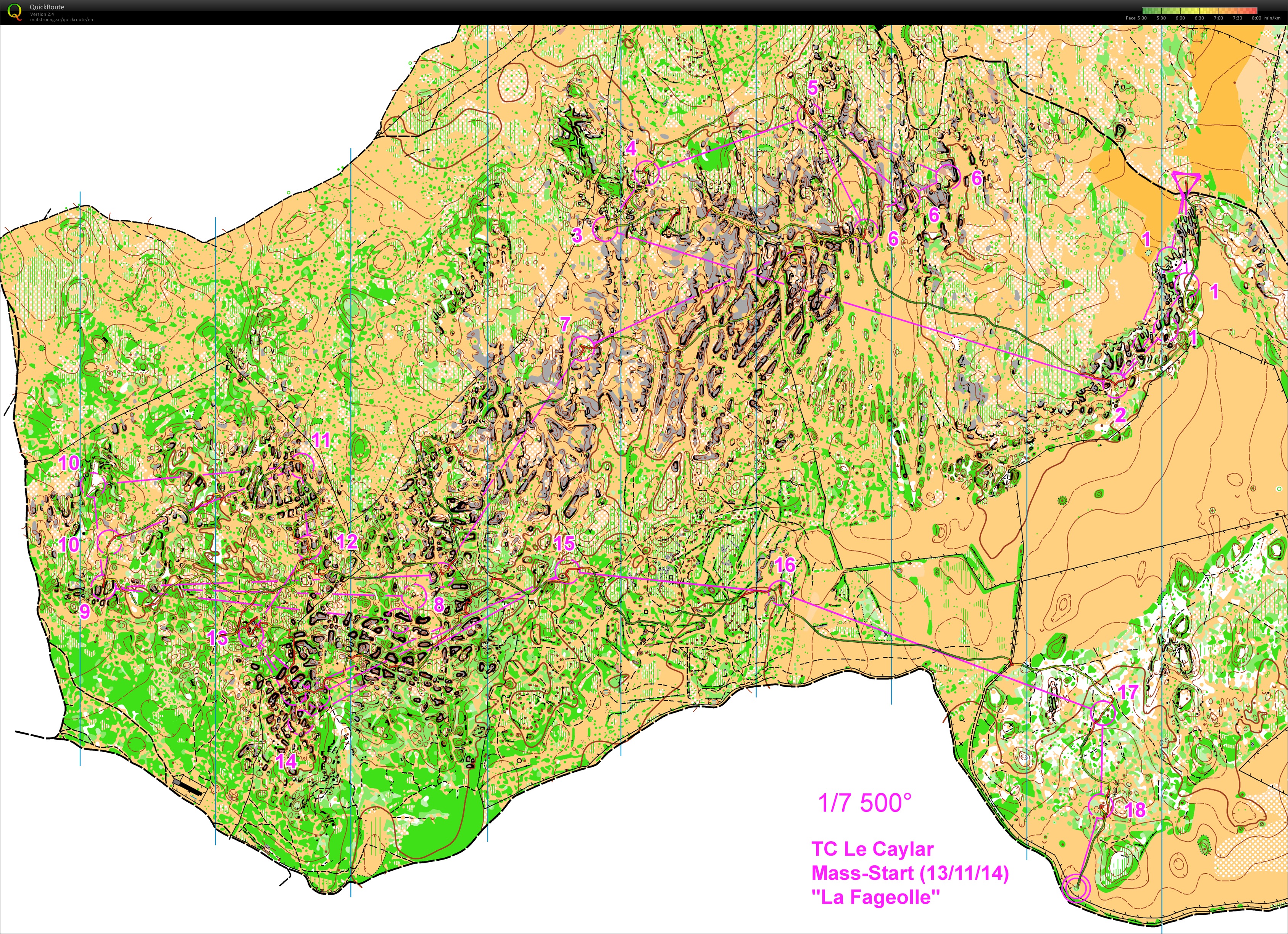 TC Le Caylar / mass-start La Fageolle (13-11-2014)