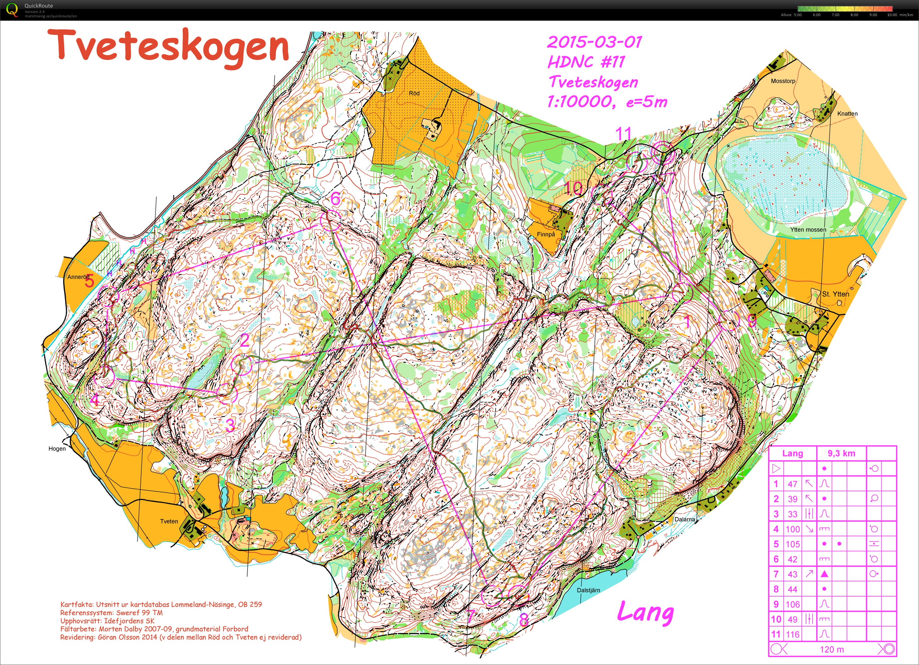 HDNC #11 Tveteskogen (Lång) (19-03-2015)