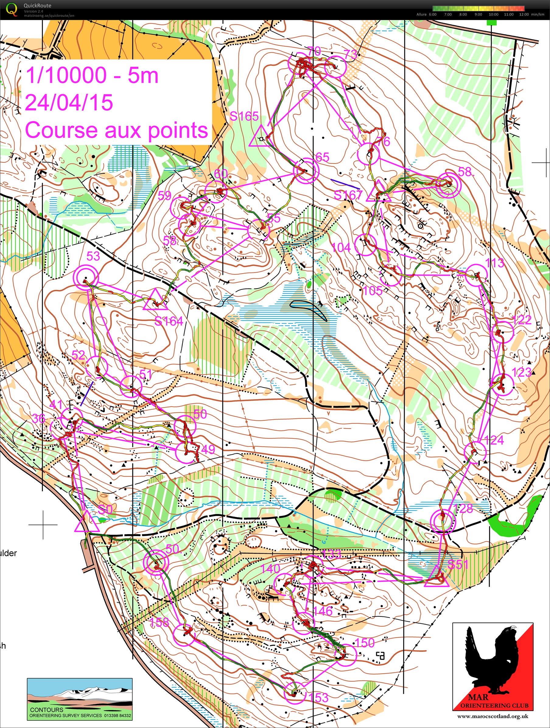 FFCO prépa WOC Écosse // 6) pose Course-aux-Points (22/04/2015)