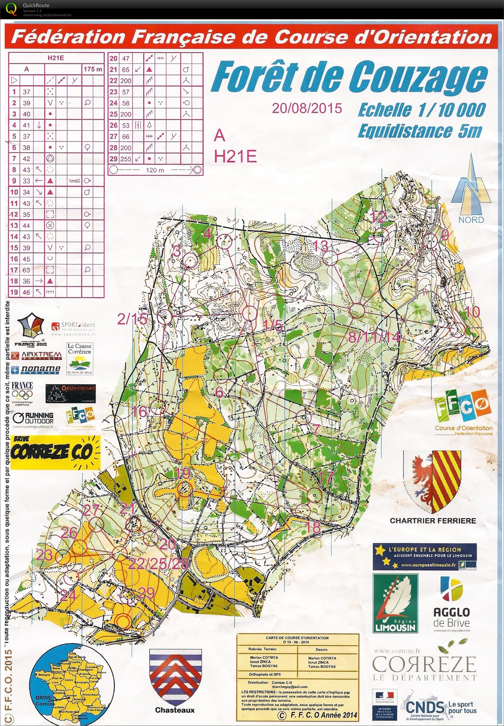 Championnats de France 2015 // CF Nuit (H21E) (2015-08-20)