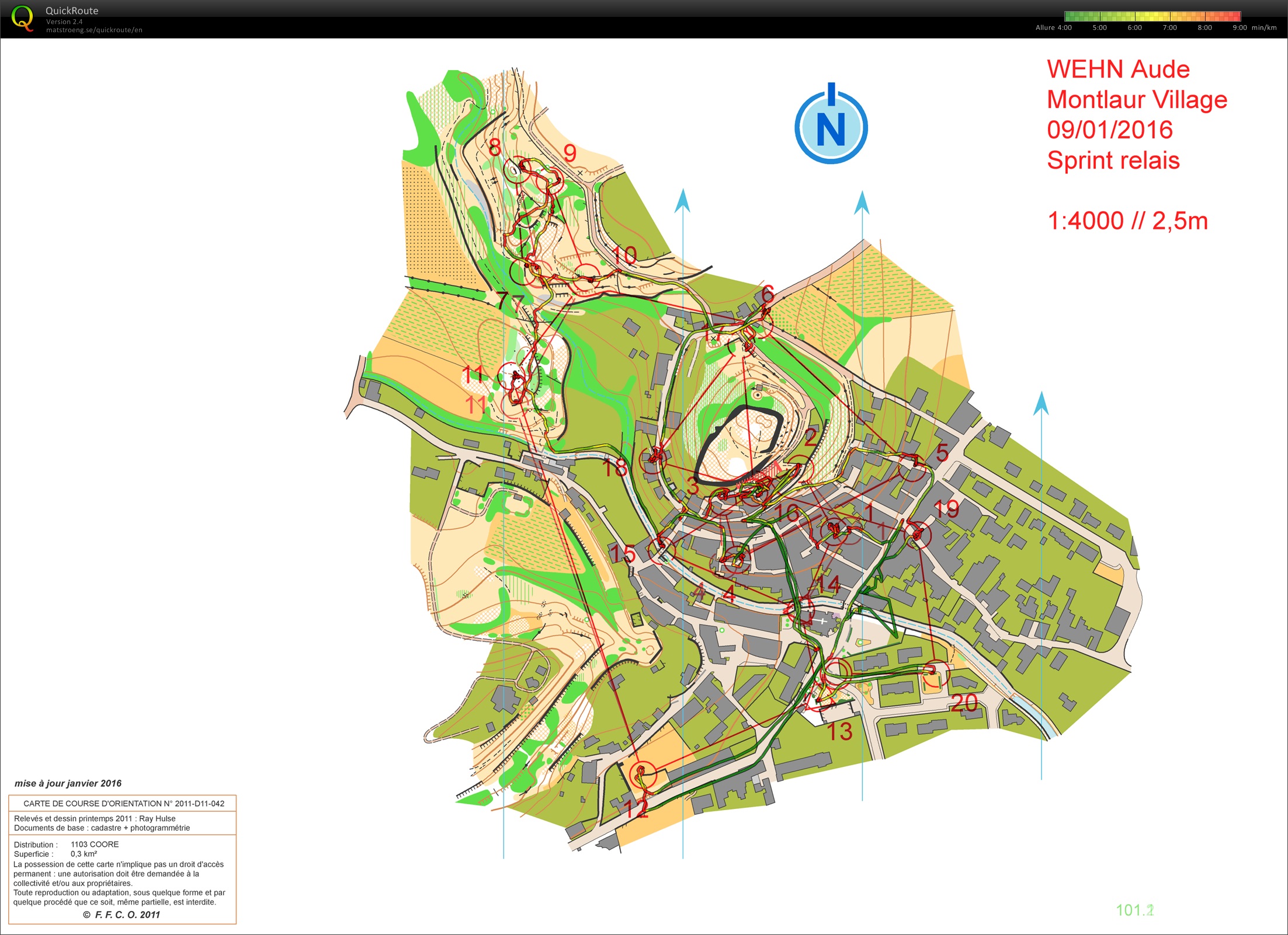 WEHN Carcassonne // pose Mixte Sprint Relay (2016-01-09)