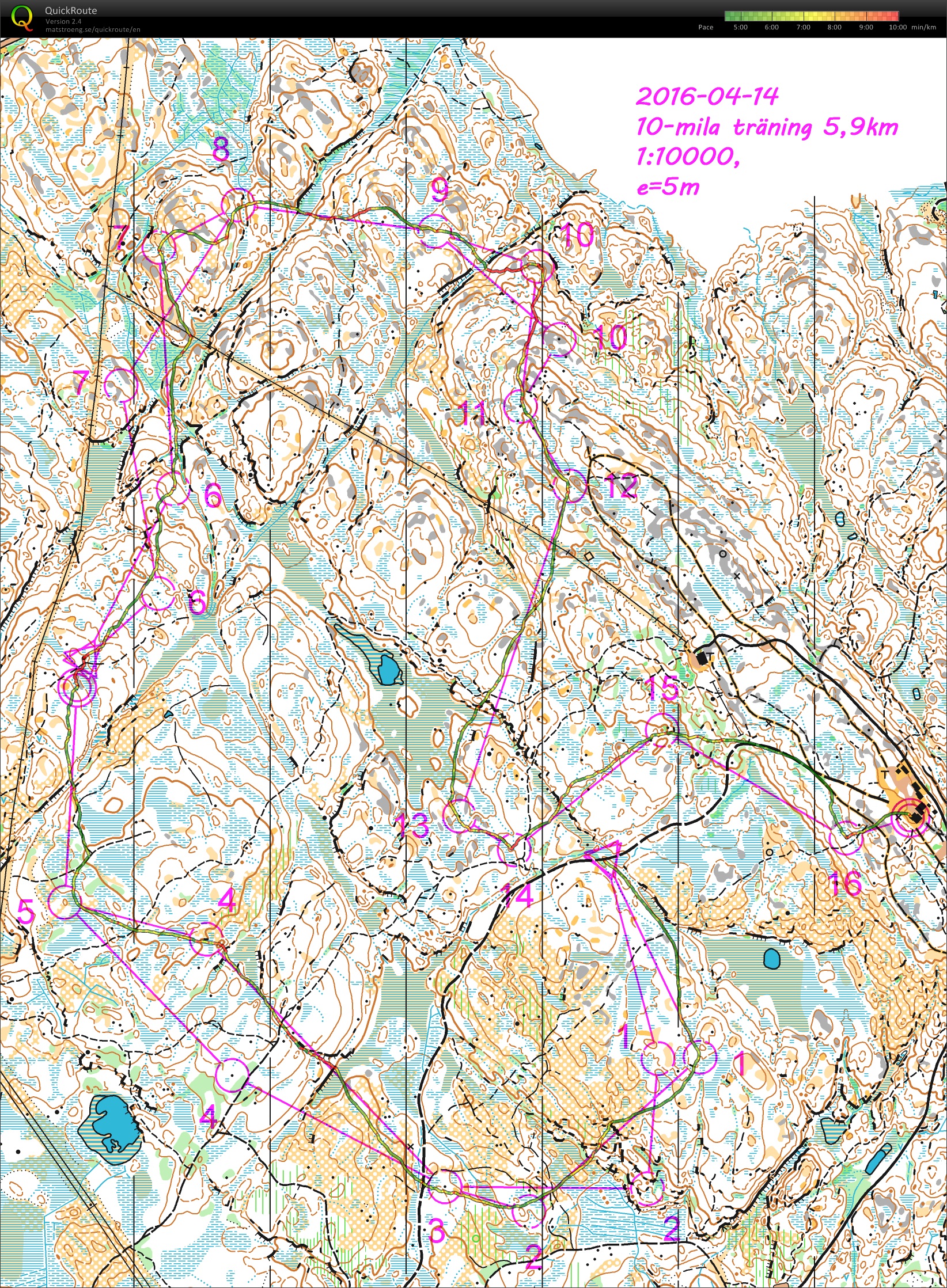 HSK 10mila träning (2016-04-14)