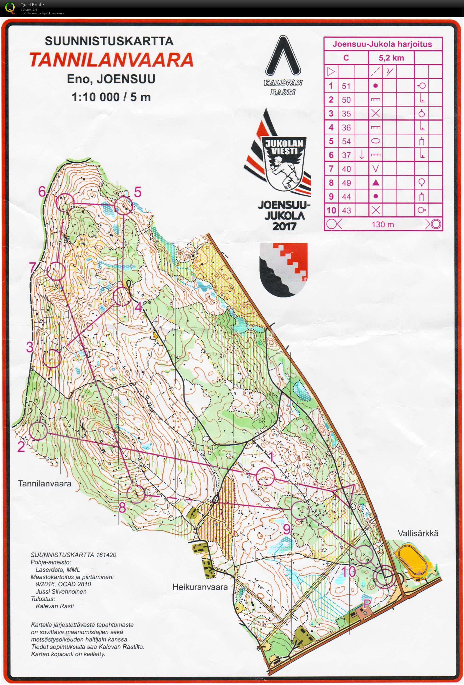 Joensuu-Jukola // training 2 (16/06/2017)