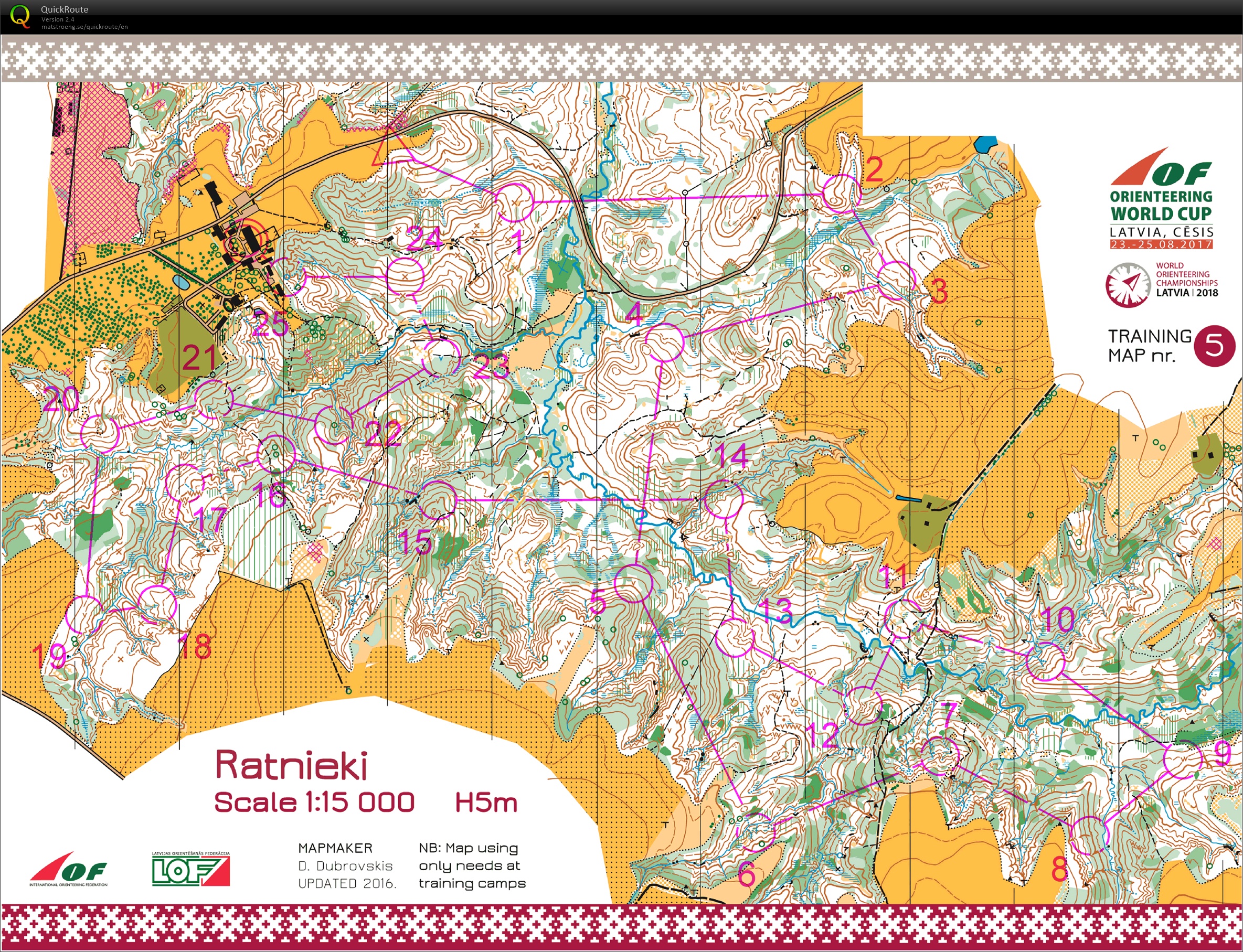 Stage FRA prépa WOC Lettonie /// pose circuit LD 15.000 (24.08.2017)