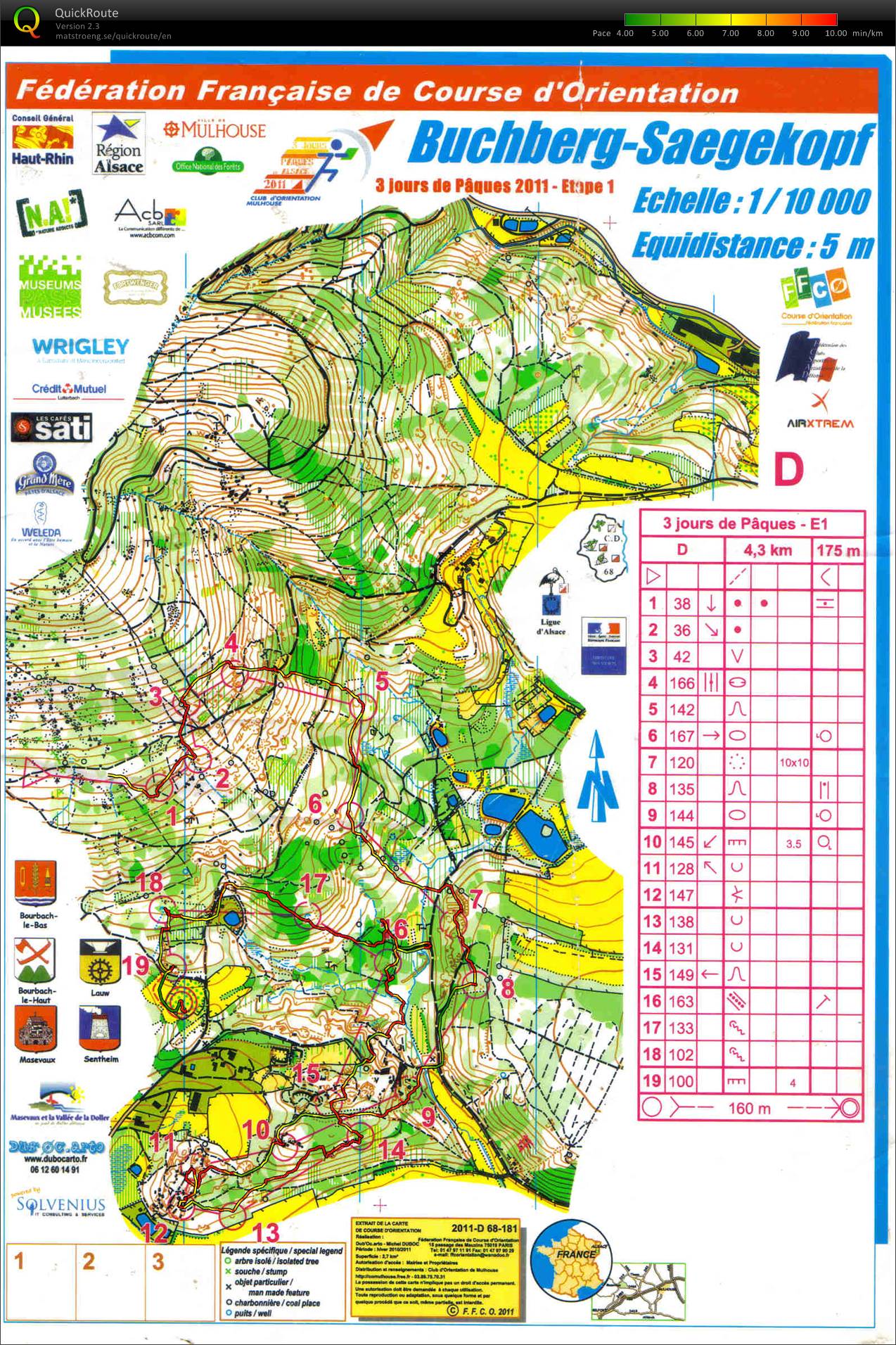 3 jours de Pâques en Alsace - Etape 1 (2011-04-23)