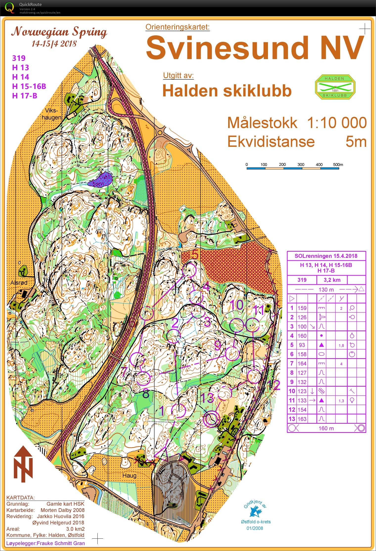 Norwegian Spring : SOLrenningen // opening course H13-14 (2018-04-15)