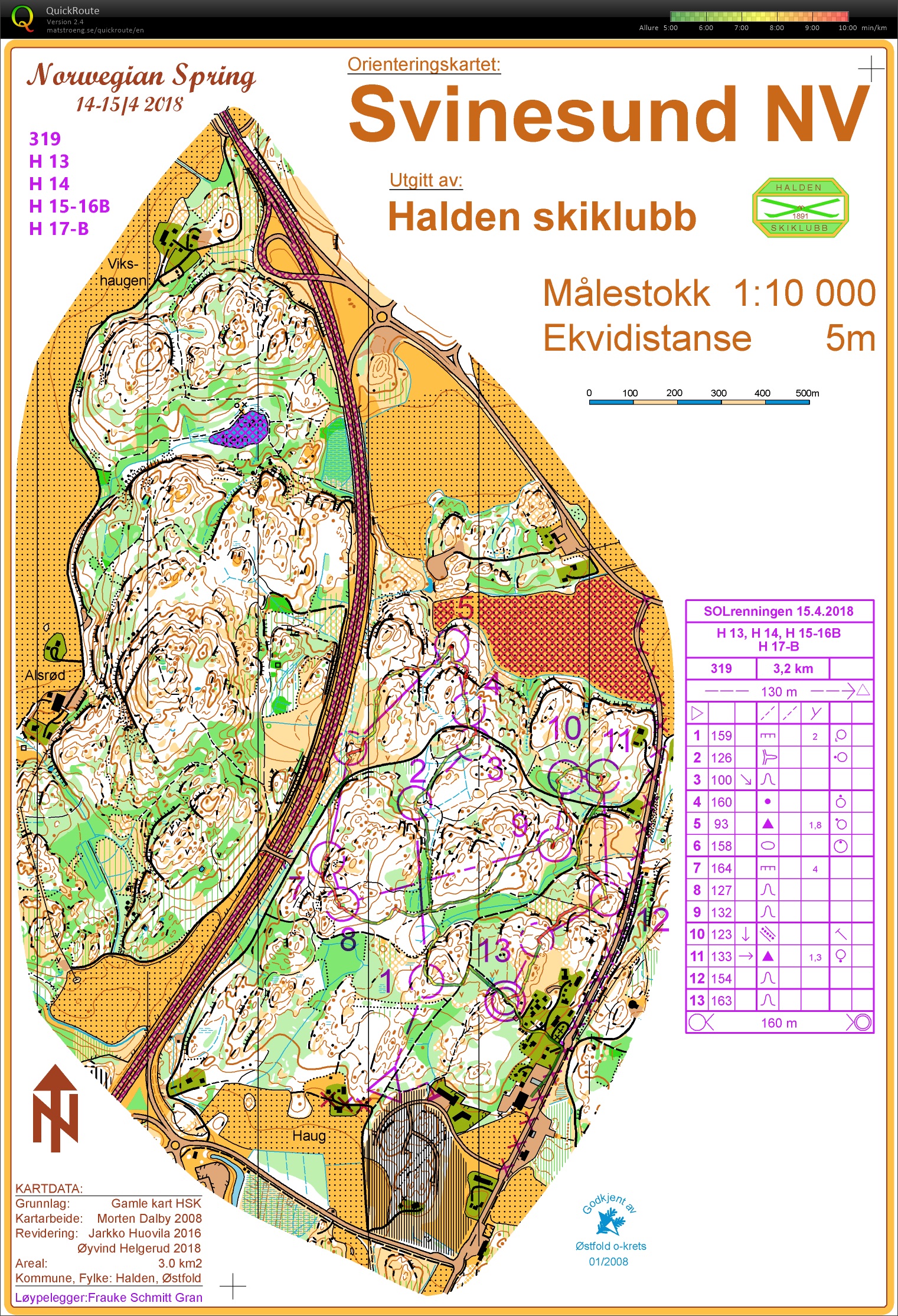 Norwegian Spring : SOLrenningen // opening course H13-14 (2018-04-15)