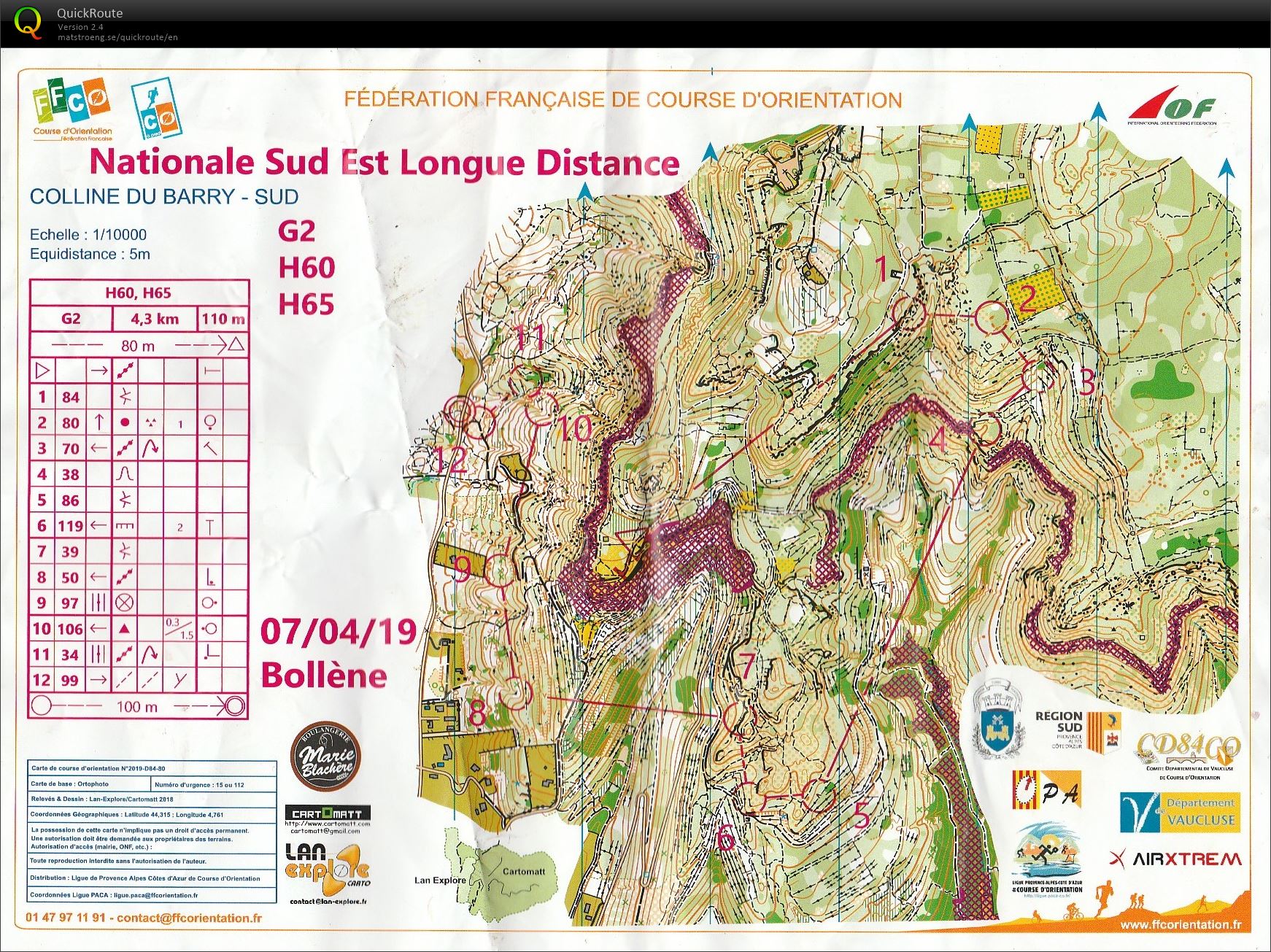 Nationale Sud Est Longue Distance (07.04.2019)