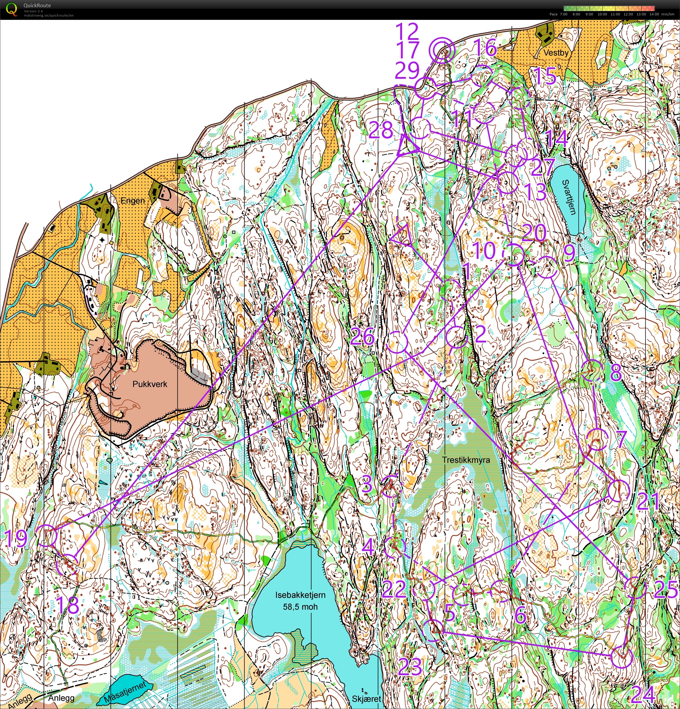 Stage prépa WOC // pose LD (Isebakketjern) (10-07-2019)