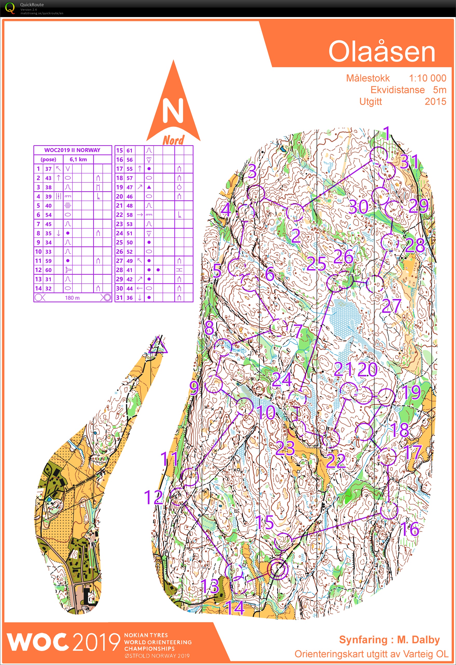 Prépa-finale WOC2019 // pose LD forkée (Olaåsen) (2019-07-24)