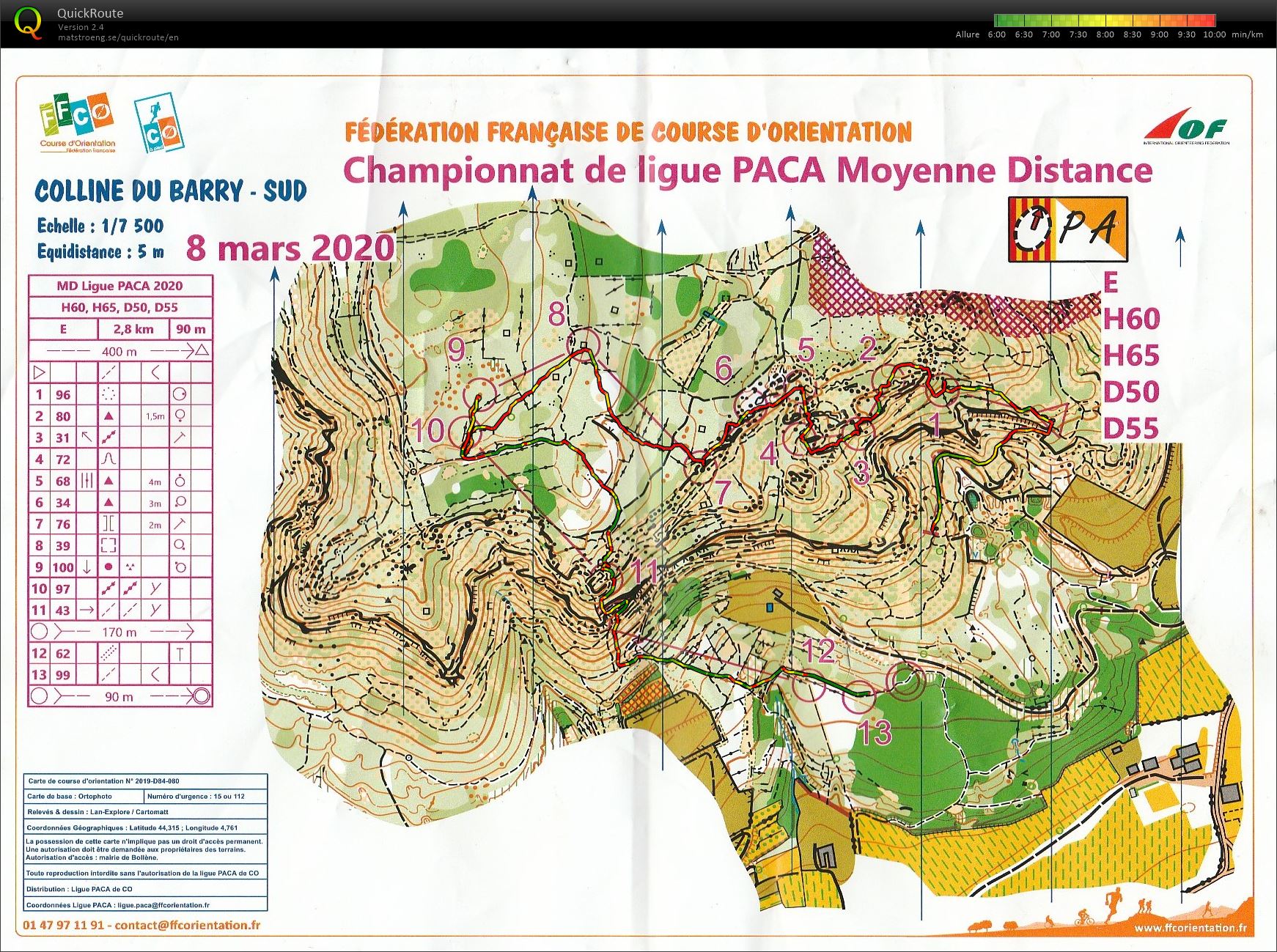 Championnat de Ligue MD Bollène (08.03.2020)