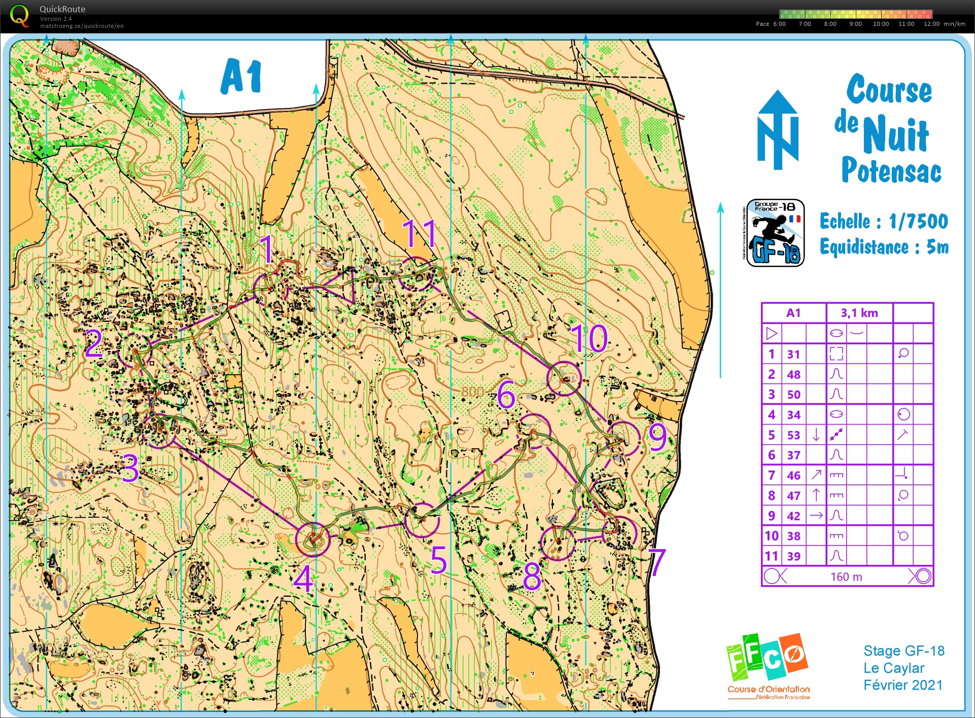 Stage GF-18 Larzac (E5) CO nuit - A1 (07.02.2021)