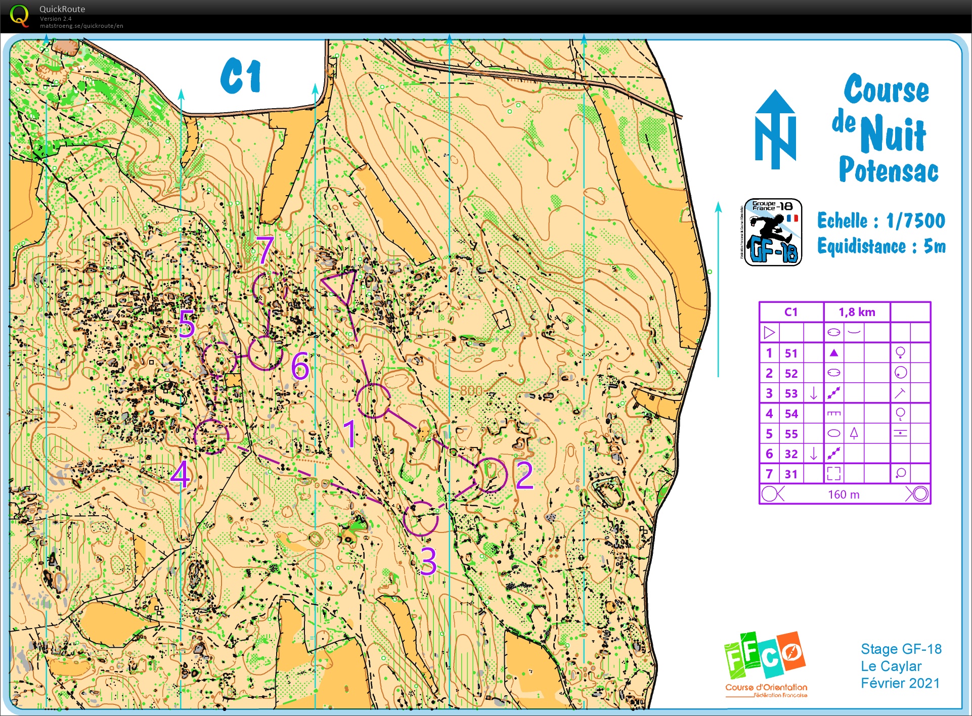 Stage GF-18 Larzac (E5) CO nuit - C1 (07/02/2021)