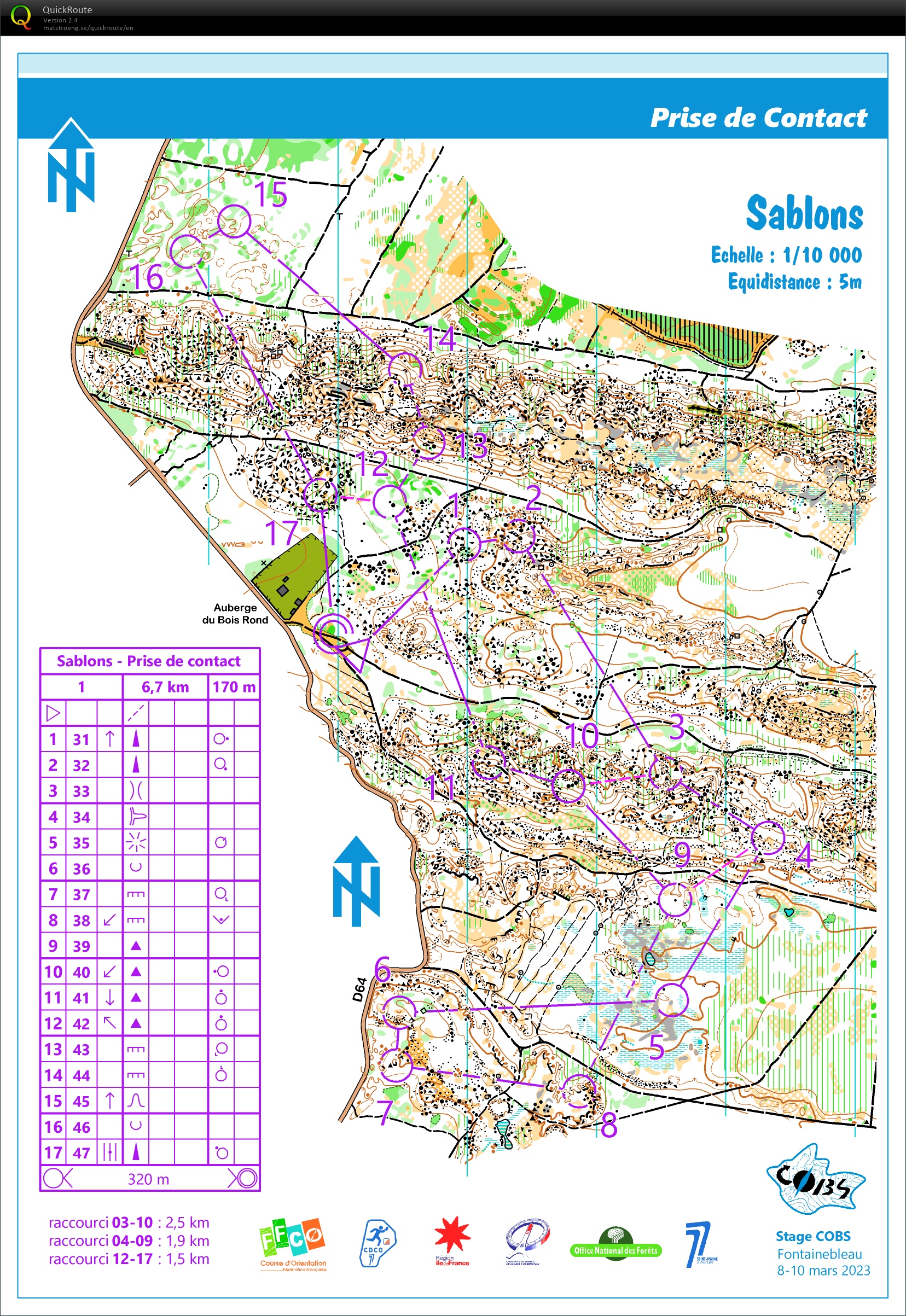 Stage COBS Fontainebleau (1) Prise de Contact (08.04.2023)