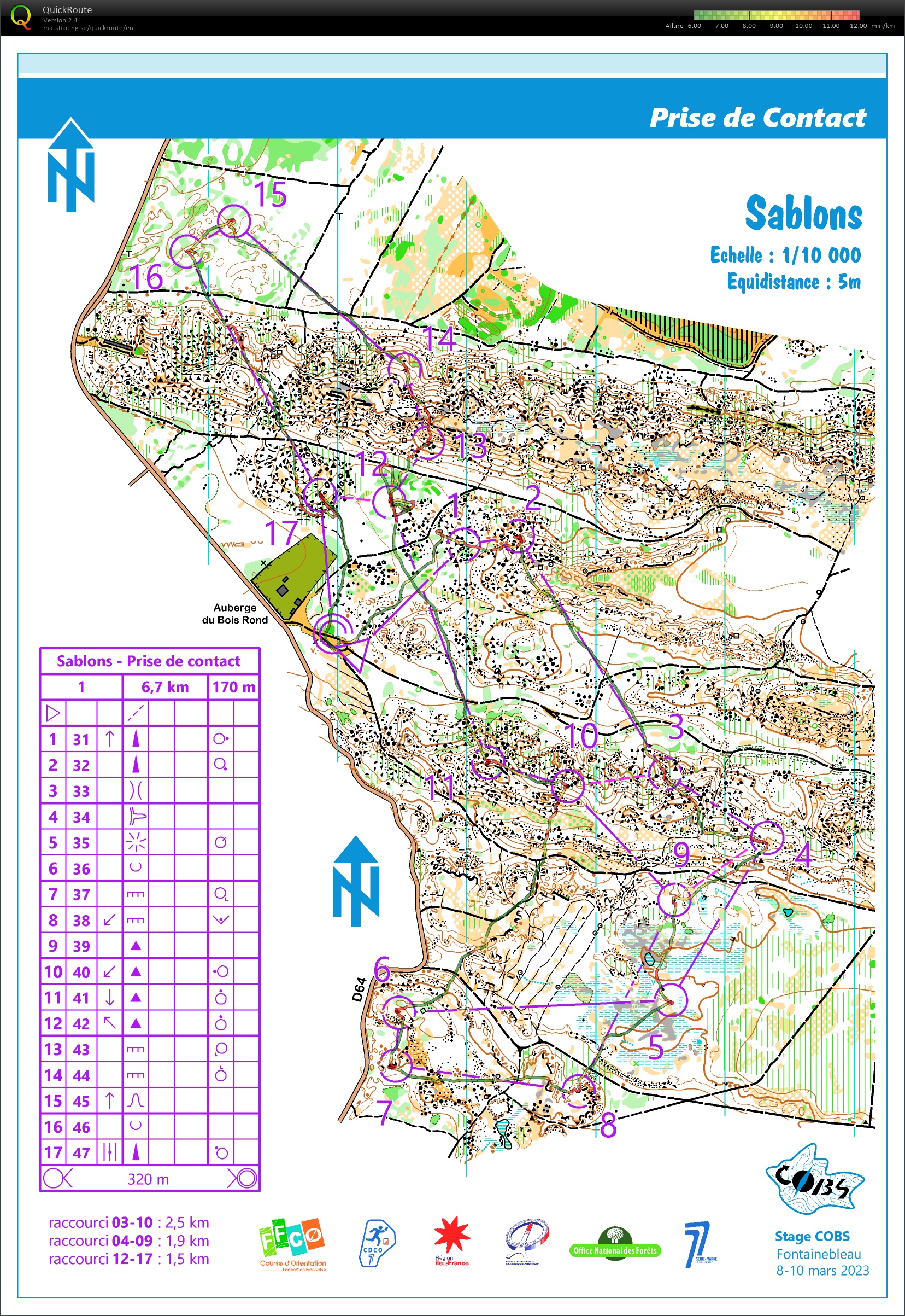 Stage COBS Fontainebleau (1) Prise de Contact (08/04/2023)