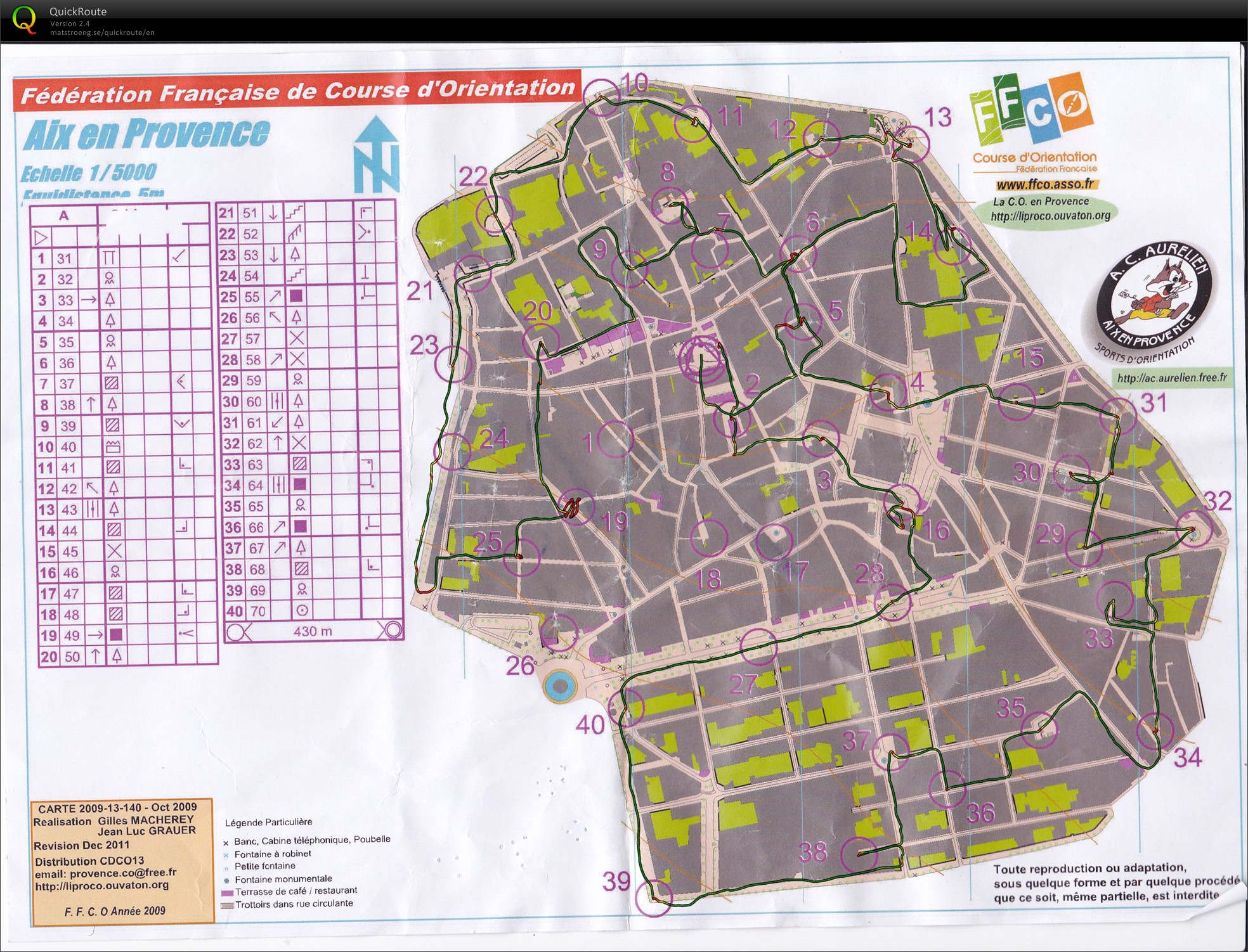 Course de Nuit Score de l'Aca (07/01/2012)