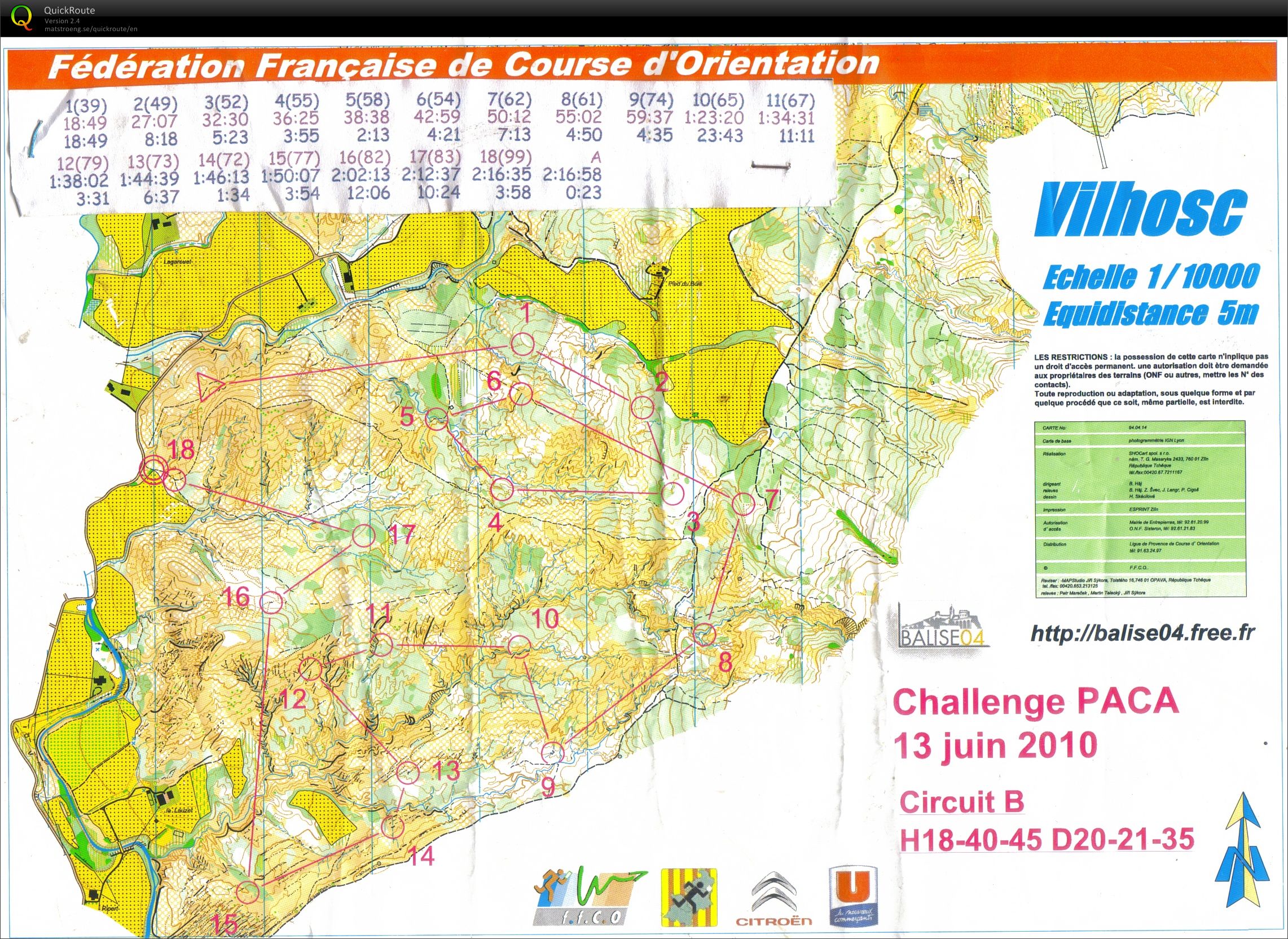 Circuit B du challenge de juin 2010 (16.06.2012)